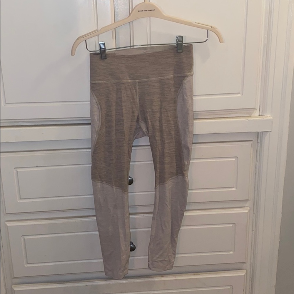 Tan Capri workout leggings